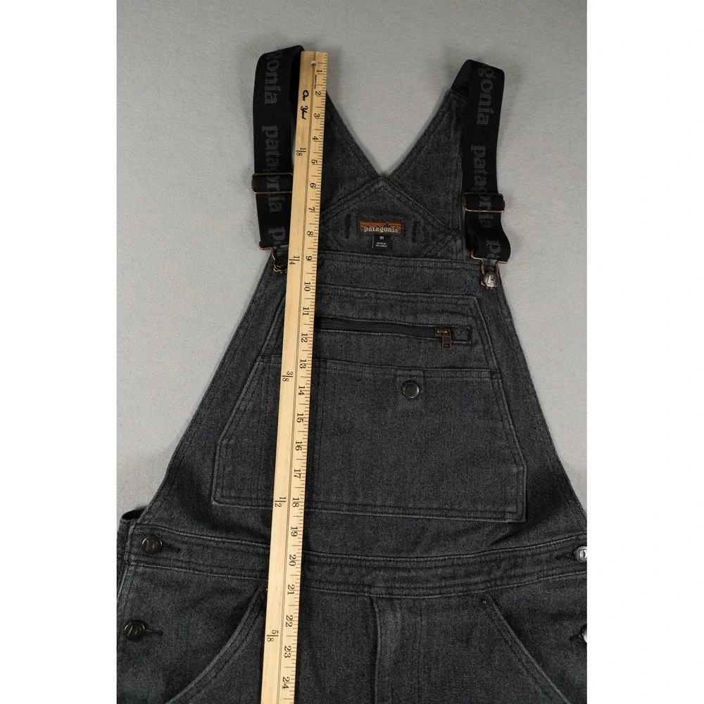 Patagonia Mens Iron Forge Hemp Canvas Double Knee Bib Overalls Charcoal Grey 31